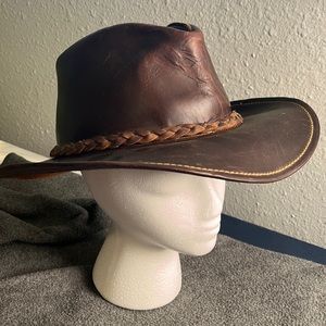 Vintage Henshel leather hat